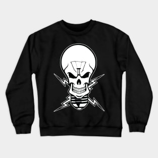 Skull Bulb Black and White Crewneck Sweatshirt